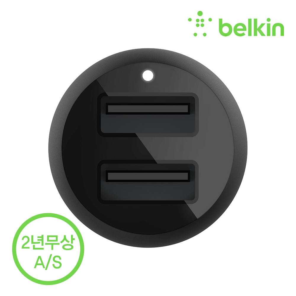 벨킨 부스트업 24W 듀얼 USB-A 차량용 충전기 시거잭 CCB001bt 아이폰 갤럭시 S25 Z플립 폴드 호환 - 상세 이미지 4