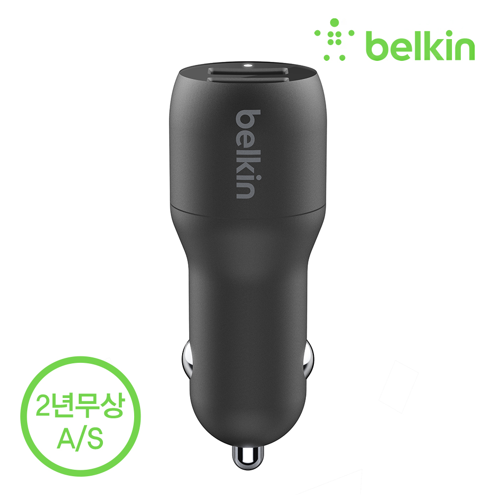 벨킨 부스트업 24W 듀얼 USB-A 차량용 충전기 시거잭 CCB001bt 아이폰 갤럭시 S25 Z플립 폴드 호환 - 상세 이미지 2