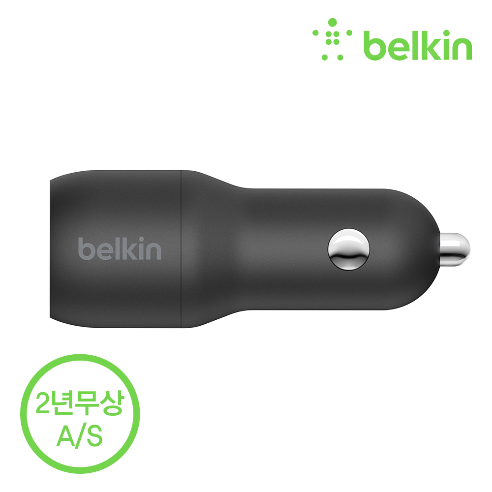 벨킨 부스트업 24W 듀얼 USB-A 차량용 충전기 시거잭 CCB001bt 아이폰 갤럭시 S25 Z플립 폴드 호환 - 상세 이미지 3