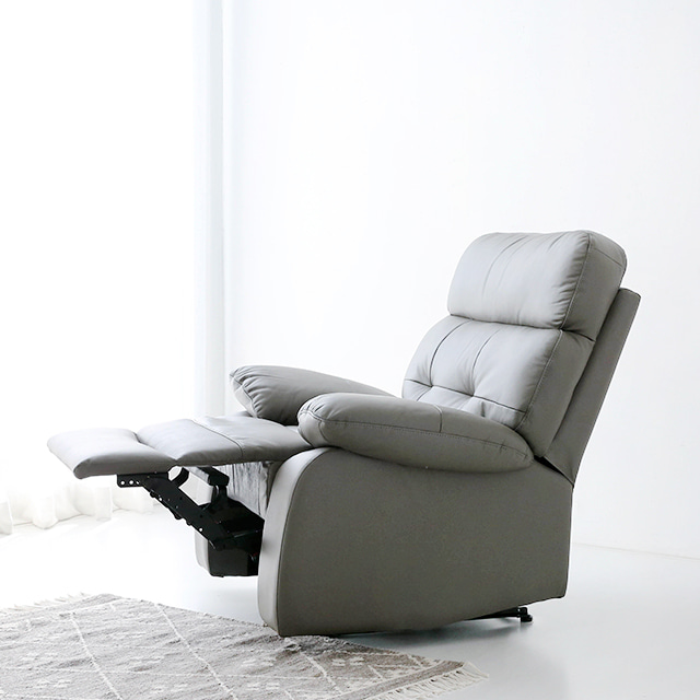 1인용 수동 가죽 리클라이너 소파 일인용 눕는 푹신한 의자 무중력 쇼파