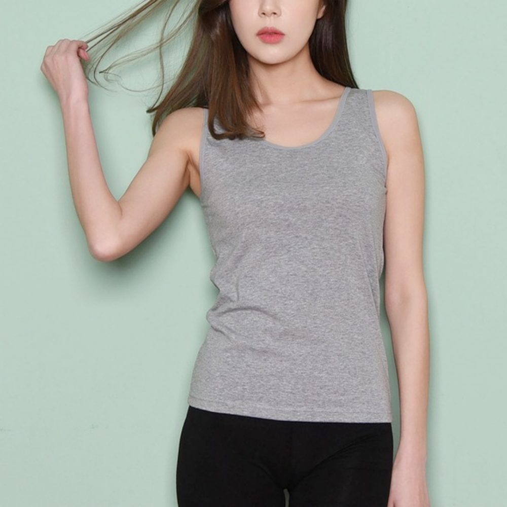 살색나시 국내생산 면 민소매 스킨색 회색 흰색 검정색 민자런닝 - 상품 이미지