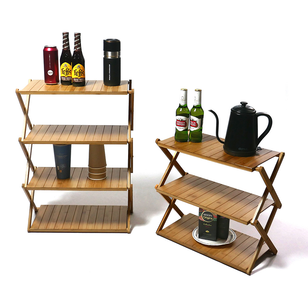 원스위크라이프 캠핑 선반 접이식 우드 쉘프 기본형 3단