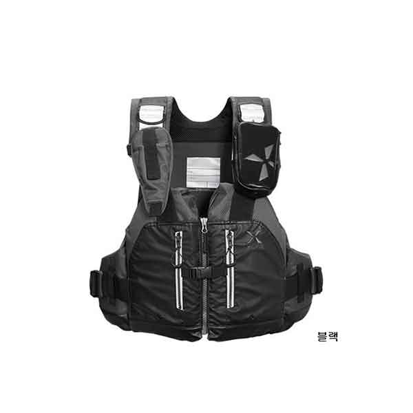시마노 VF-297Q 블랙 프리사이즈 구명조끼 낚시조끼 - 메인 이미지