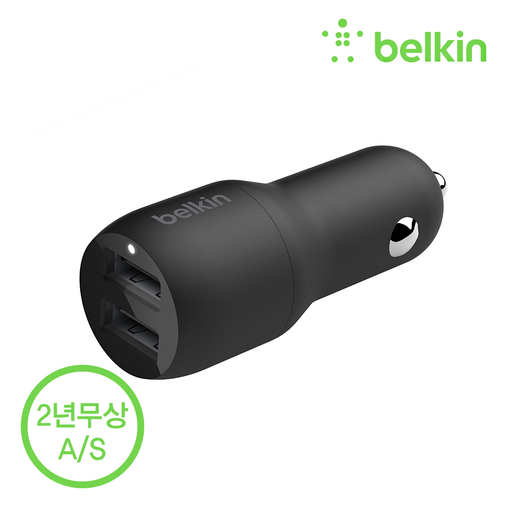 벨킨 부스트업 24W 듀얼 USB-A 차량용 충전기 시거잭 CCB001bt 아이폰 갤럭시 S25 Z플립 폴드 호환 - 상세 이미지 5