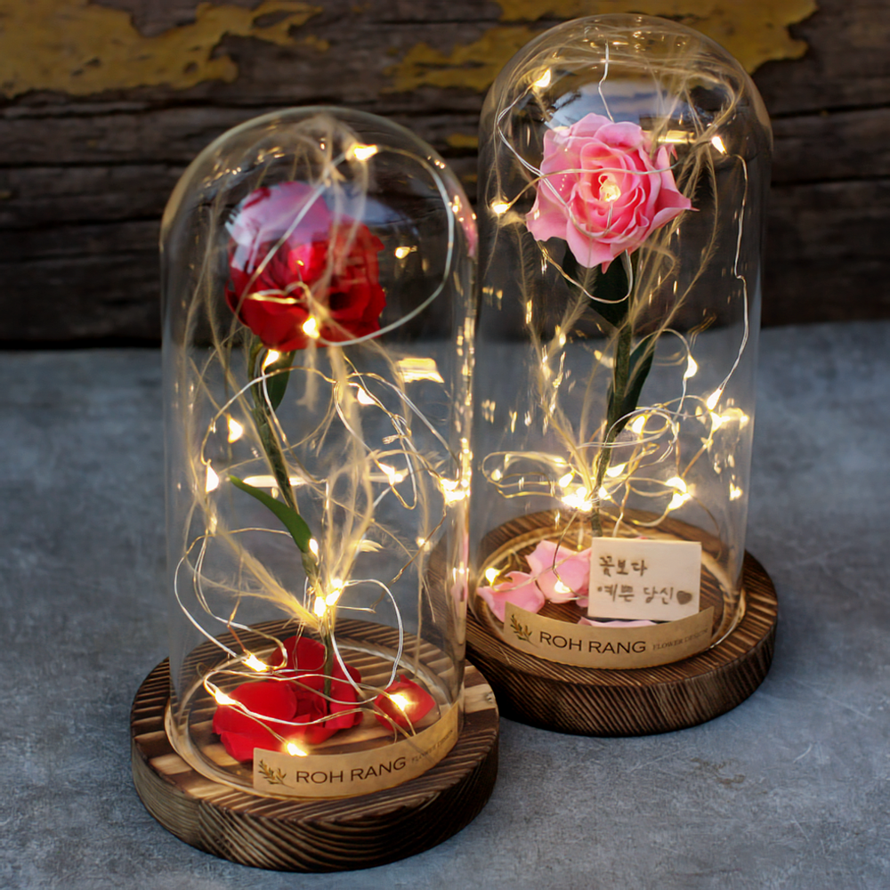 벨스로즈 드라이플라워 프리저브드 장미 유리돔 고백선물 이미지 4