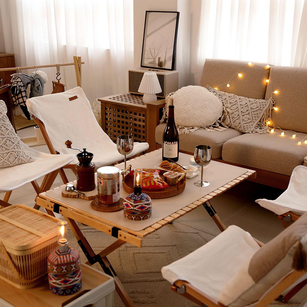 던 캠핑 테이블 매트 식탁 방수 가죽 매트 블랙