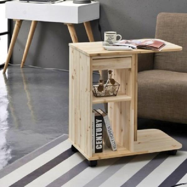 바퀴달린 테이블 바퀴협탁 이동식티테이블 이동형 화분탁자 원목 합판 거실 미용실 간이