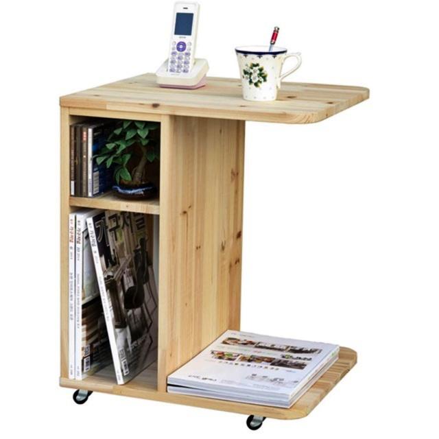 간이 보조 쇼파 사이드 바퀴달린테이블 바퀴협탁 이동식티테이블 이동형 화분탁자 우드 합판