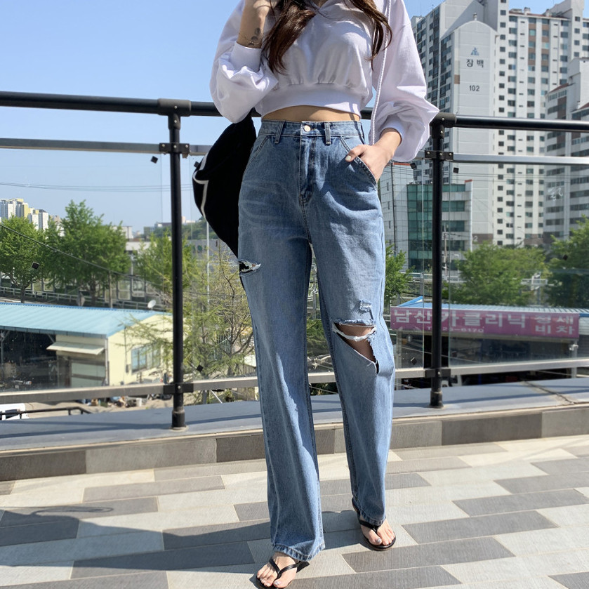 [핏대박/와이드] 루즈핏 롱 와이드 찢청 청바지 상세 이미지 18