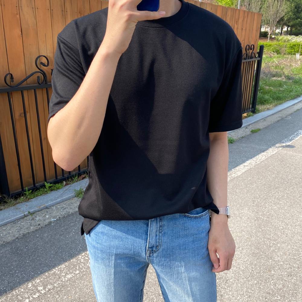 남자오버핏반팔 10수반팔 두꺼운흰티 남자반팔티셔츠 반팔티추천