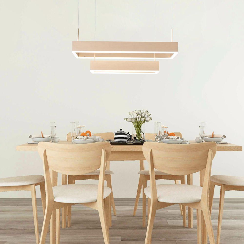 LED 식탁조명 식탁등 더블 스퀘어 50W 카페조명 매장인테리어 - 상세 이미지 2