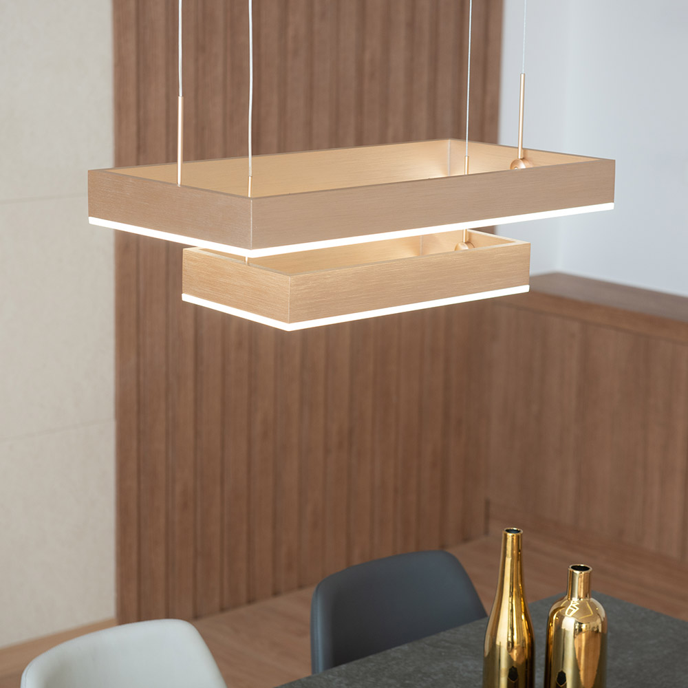 LED 식탁조명 식탁등 더블 스퀘어 50W 카페조명 매장인테리어 - 상세 이미지 5