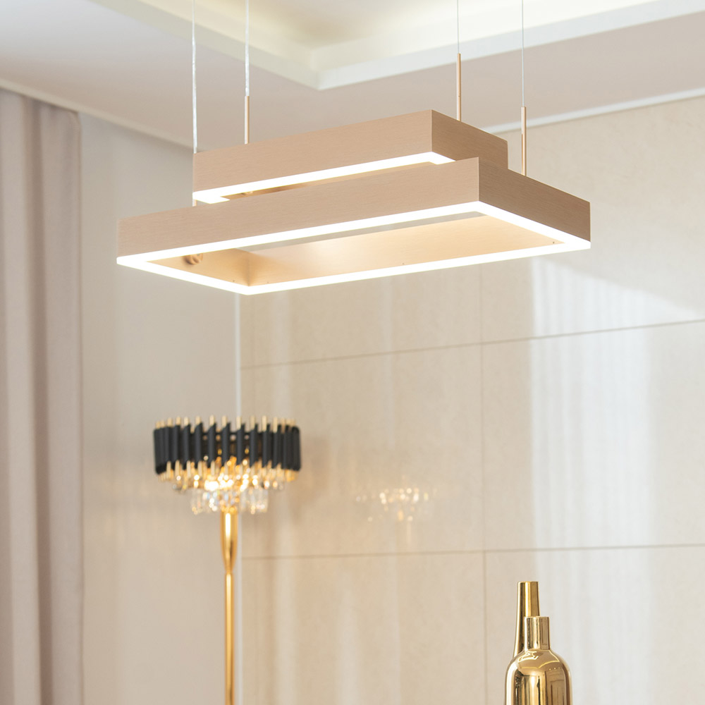 LED 식탁조명 식탁등 더블 스퀘어 50W 카페조명 매장인테리어 - 상세 이미지 4