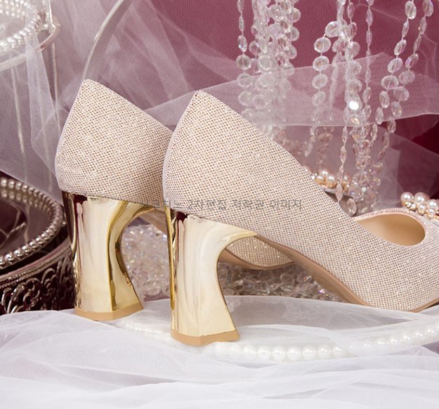 크리카 5,7cm 결혼식 웨딩 슈즈 미들힐 스틸레토 구두 2color 상세 이미지 29