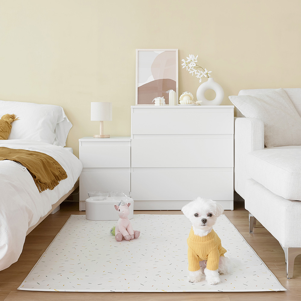 펫트리움 반려동물용 PVC 미끄럼방지매트 1.4m x 1.4m x 6T 원형 스프링 - 상세 이미지 2