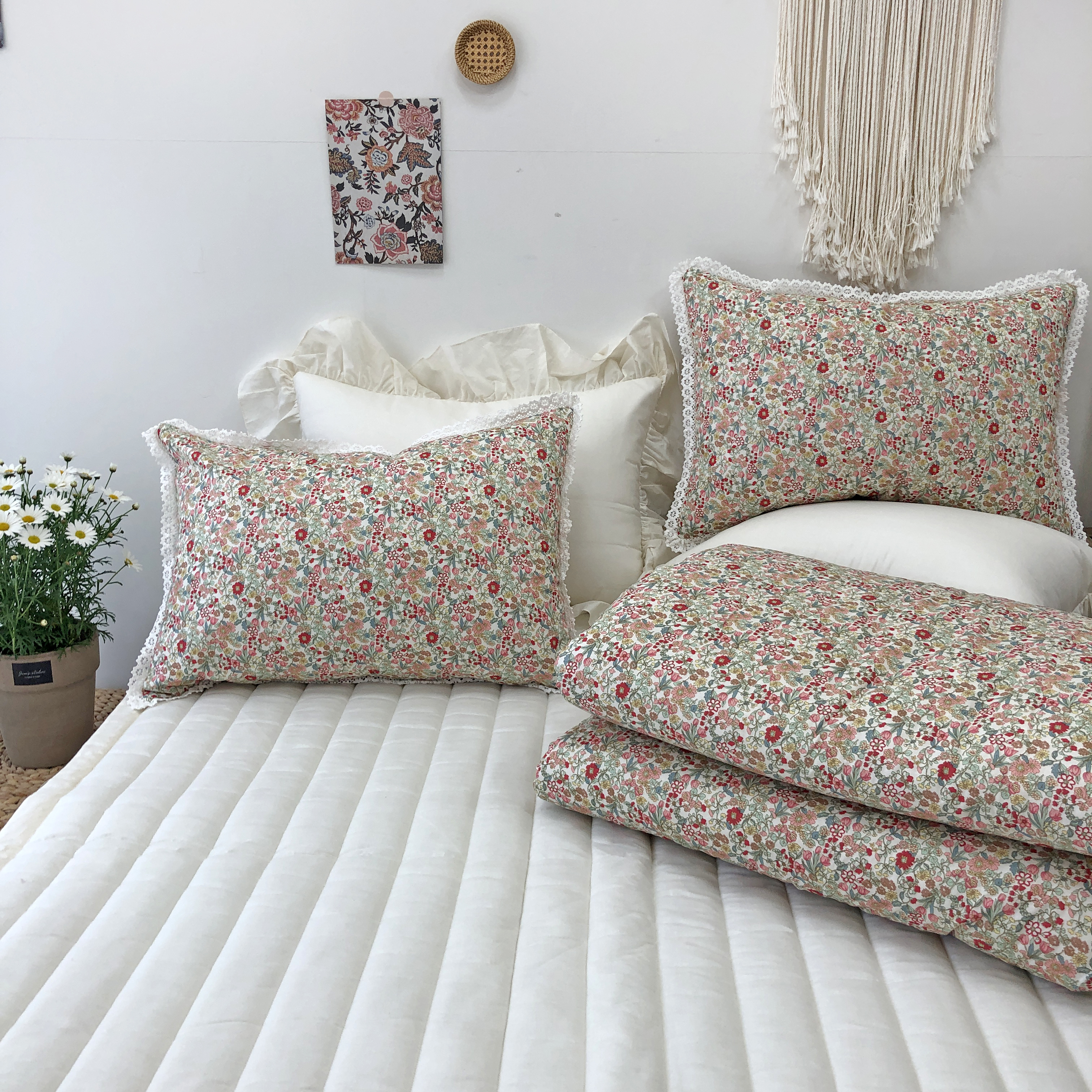 어반플라워 60수 아사 순면 무누빔 봄 간절기 얇은 차렵이불 S/SS