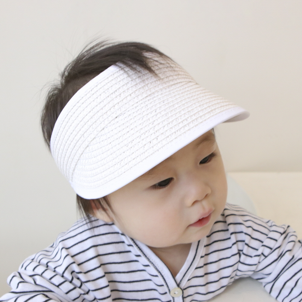 아기썬캡 봄여름 등원모자 베이비 유아 돌 베이지색 화이트색 핑크색 이미지 8