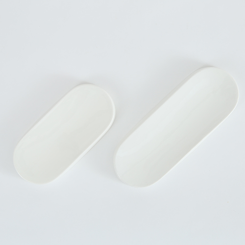 에라토 마일드 홈카페 플레이팅 타원 굽접시 중 24cm 디저트 플레이트 이미지 7