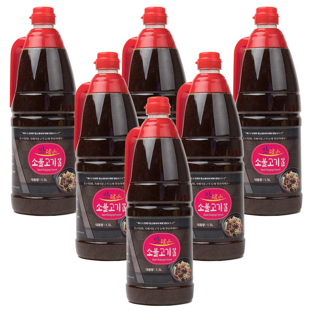 맛담은 소불고기양념 소스))) 1.5kg, 6개