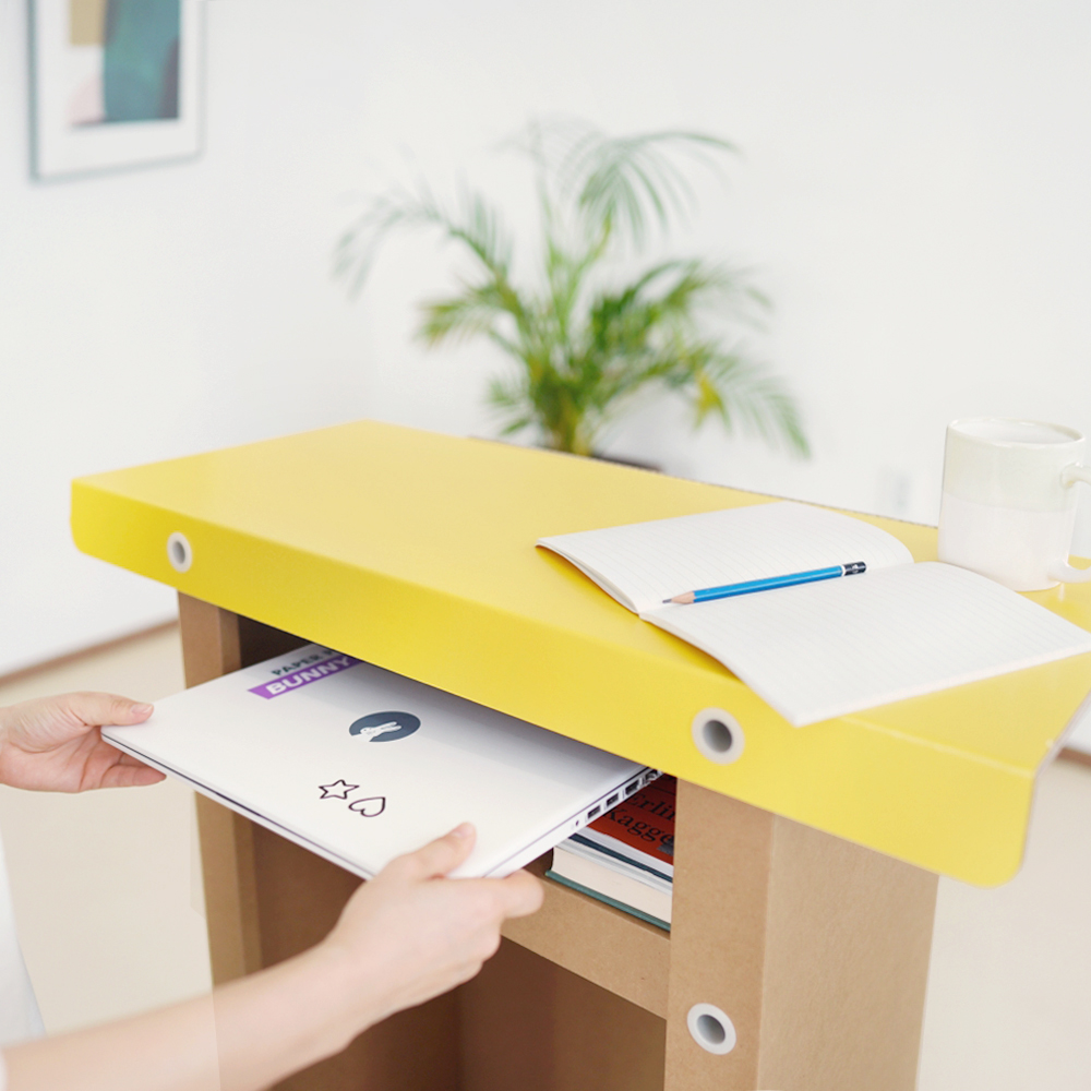 종이가구 스탠딩 책상 스탠드 데스크 높은 테이블 키높이 키다리 서서 일하는 책상