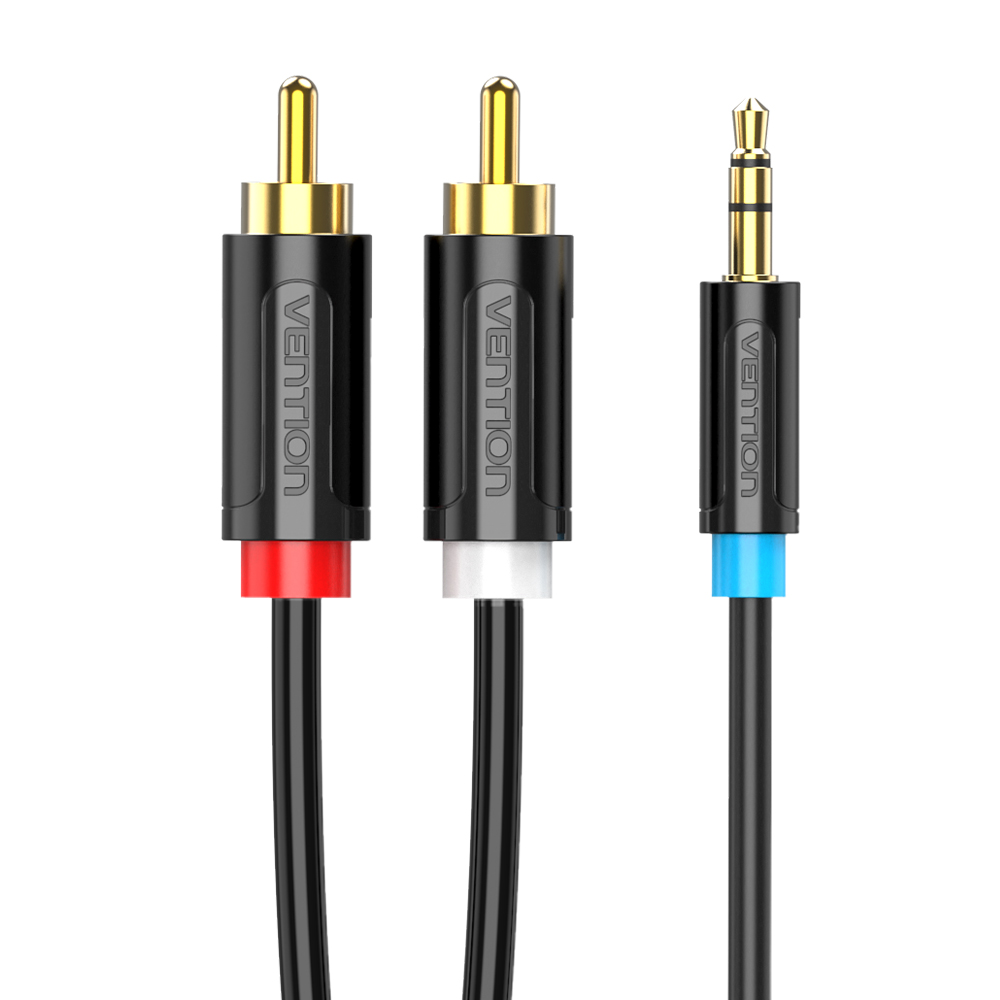 벤션 순동 3.5mm 스테레오 2 RCA 오디오 케이블 BCL 1m, 1개 - 상품 이미지