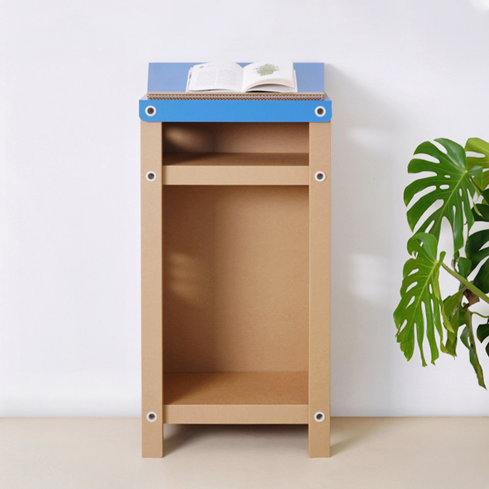 종이가구 스탠딩 책상 스탠드 데스크 높은 테이블 키높이 키다리 서서 일하는 책상