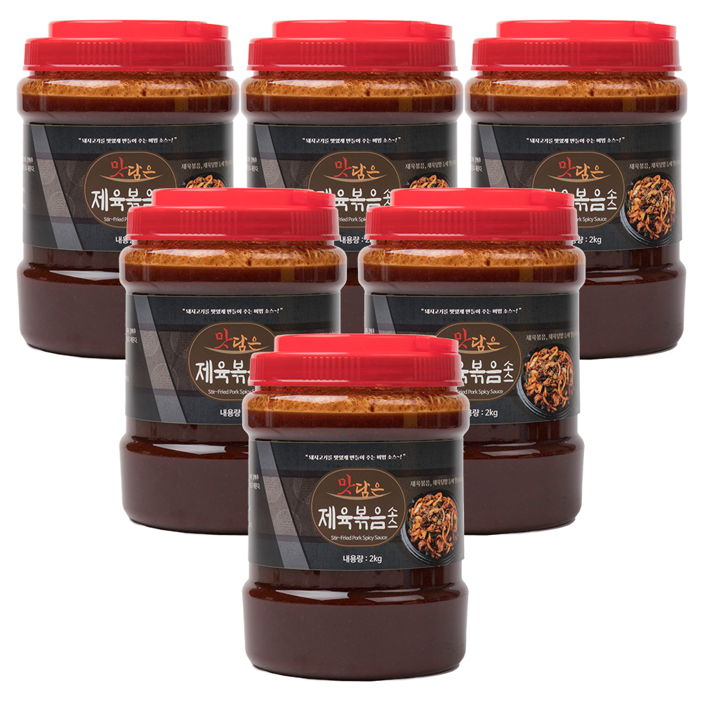맛담은 제육볶음소스 2kg 6개세트 / 제육 덮밥 볶음 양념 소스 - 상품 이미지