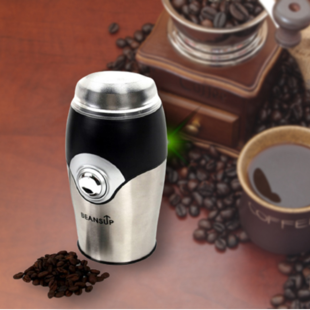 스텐 자동 원두분쇄기 가정용 자동그라인더 스테인레스 전동 그라인더 카페 소형 커피가는기계