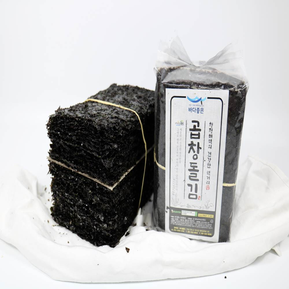 완도총각네수산물 두툼한 완도 햇 곱창김 100매 50매 곱창돌김 선물세트 - 최저가 35,000원