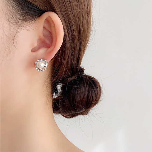 웨딩 귀걸이 진주 큐빅 혼주 귀찌 셀프웨딩 한복 엄마 돌잔치 국내제작 : 스웨드블랑