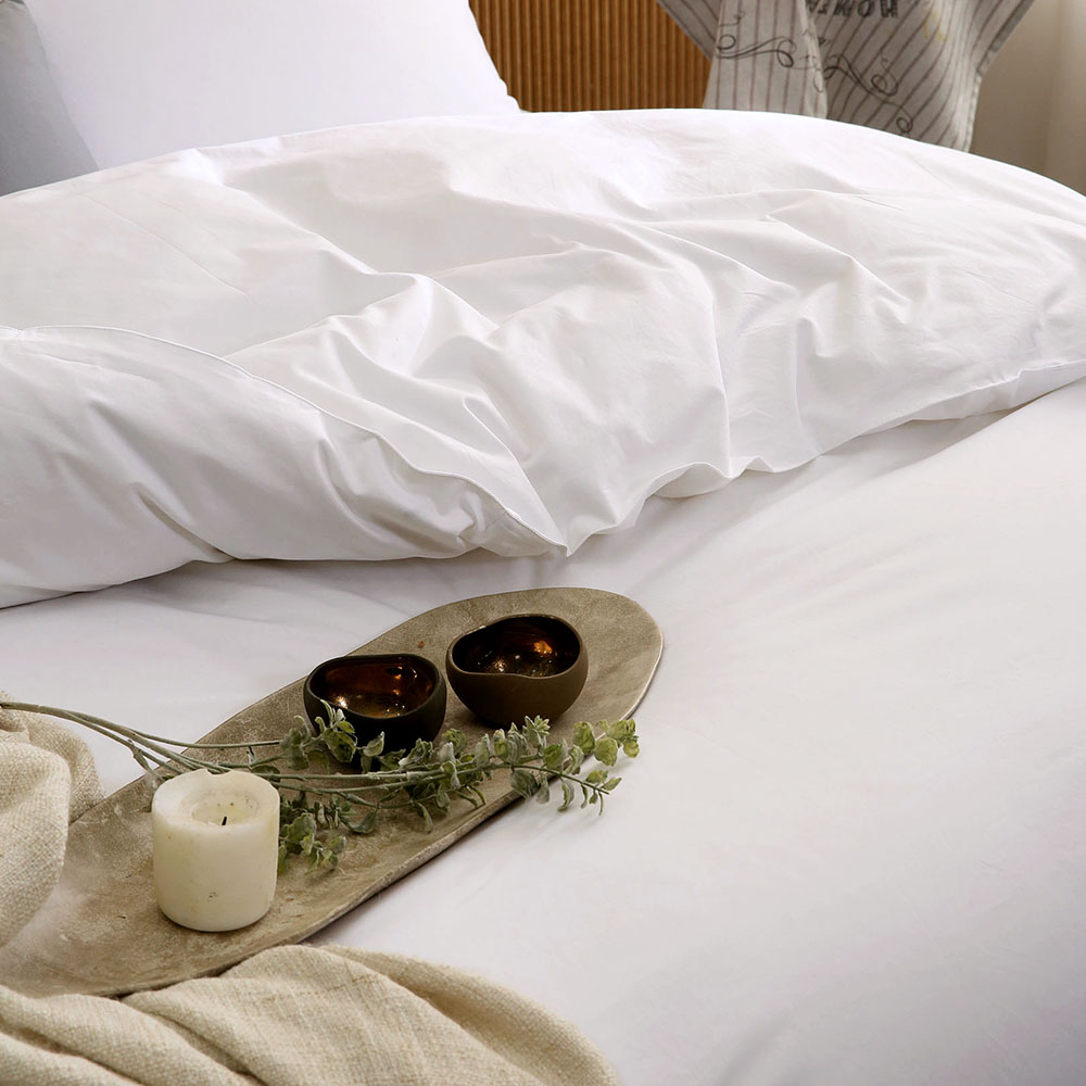 이스턴킹침구 호텔식 바스락 차렵이불 60수 바이오워싱 썬샤인 화이트 EK이불커버세트