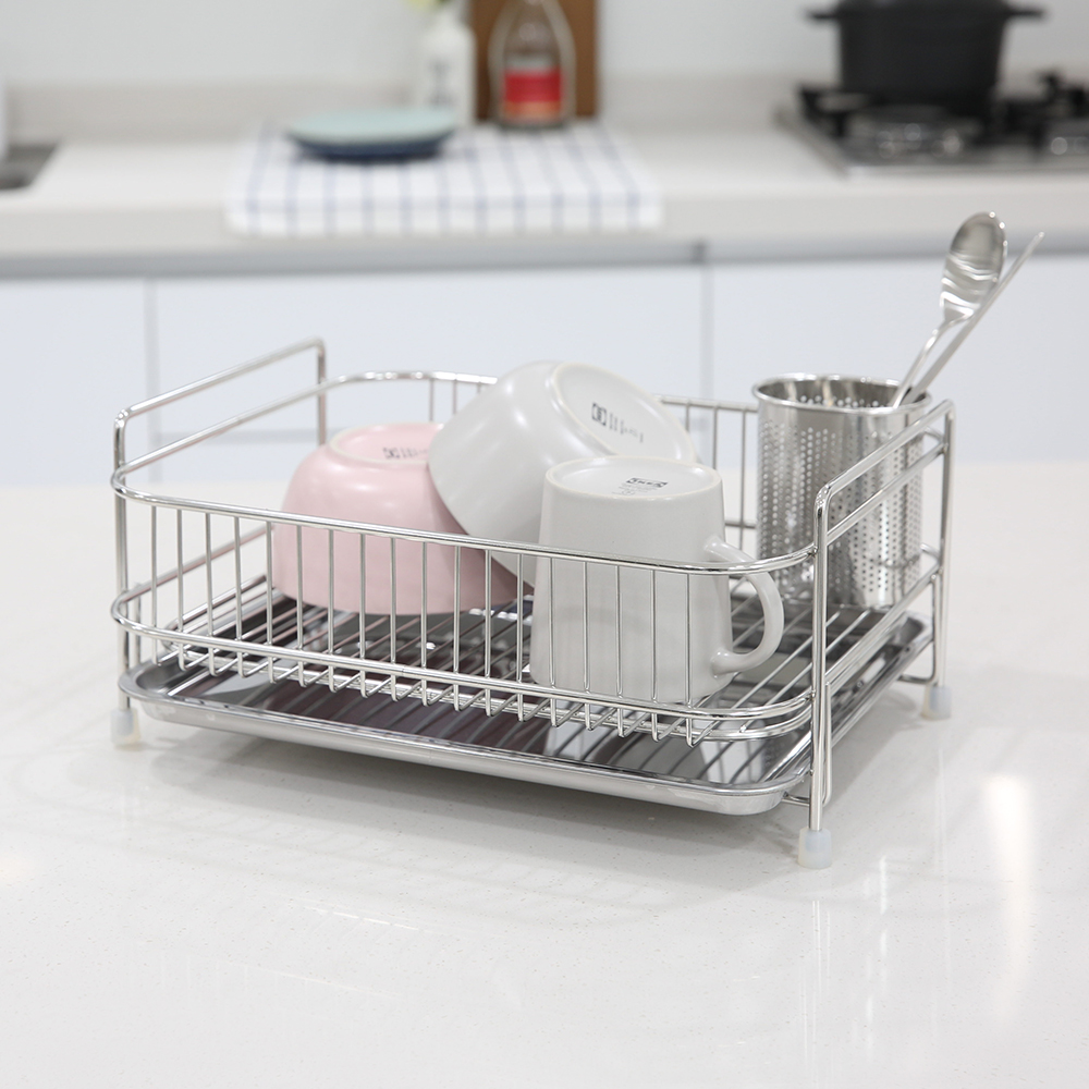 아이넥스 솔리드 1단 식기건조대 미니 설거지건조대 스텐건조대 그릇정리대