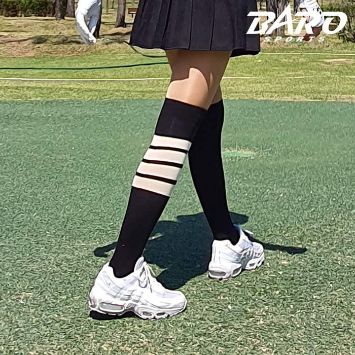 골프 니삭스 여성 골프양말 오버니삭스 톰삭스 4선 무릎위 니하이 반스타킹 필라테스 테니스 - 상세 이미지 4