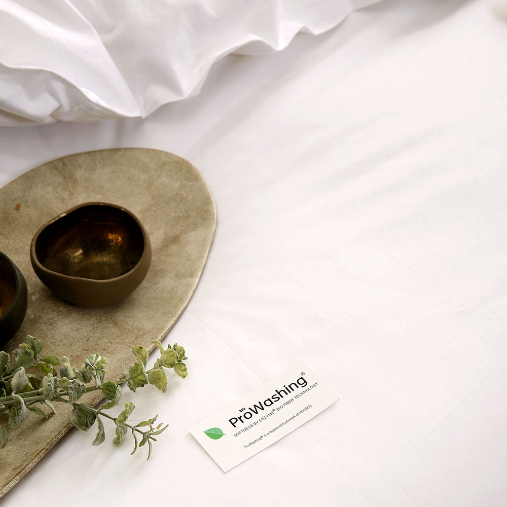 이스턴킹침구 호텔식 바스락 차렵이불 60수 바이오워싱 썬샤인 화이트 EK이불커버세트