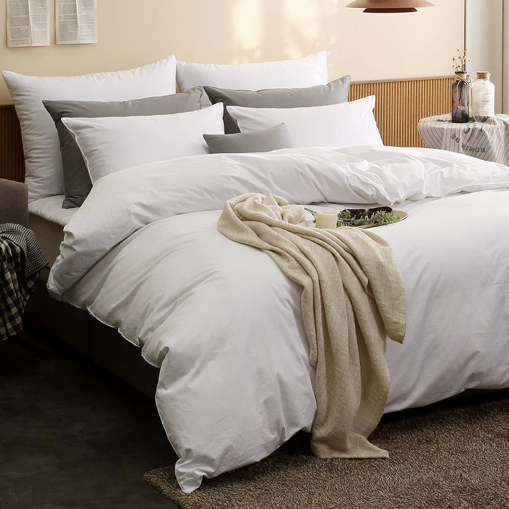 이스턴킹침구 호텔식 바스락 차렵이불 60수 바이오워싱 썬샤인 화이트 EK이불커버세트