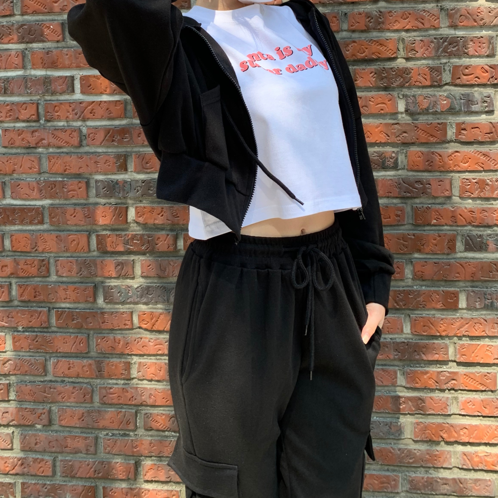 봄 여름 키작녀 여성 조거팬츠 바지 기모 없음 - 상세 이미지 3