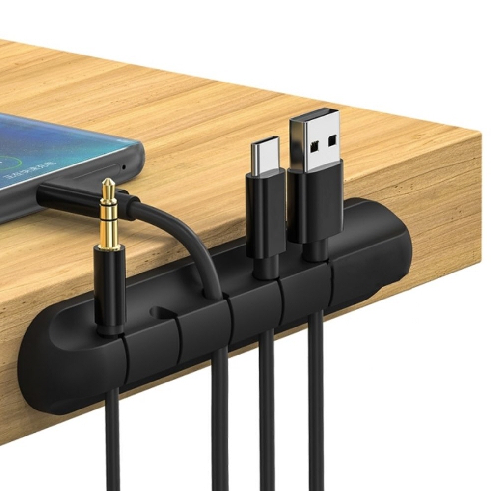 충전선 케이블 고정 홀더 책상 전선 휴대폰 핸드폰 USB 선 충전기 줄 정리 3구 1개 - 상세 이미지 5