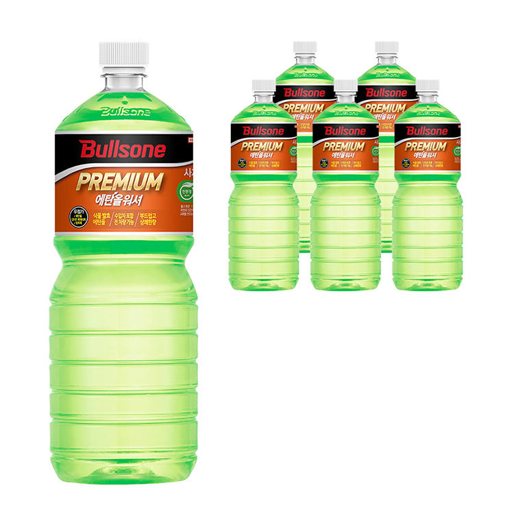 Bullsone공식몰 [불스원] 레인OK 프리미엄 에탄올 워셔액 1800ml 6개입