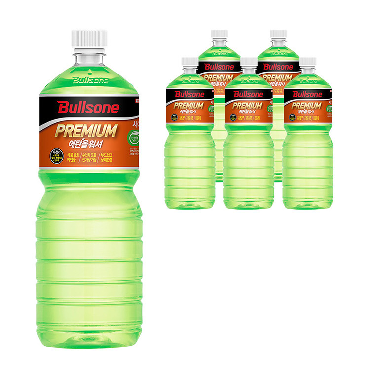 [불스원 레인OK 프리미엄 에탄올 워셔액 1800ml 6개입 사진 1