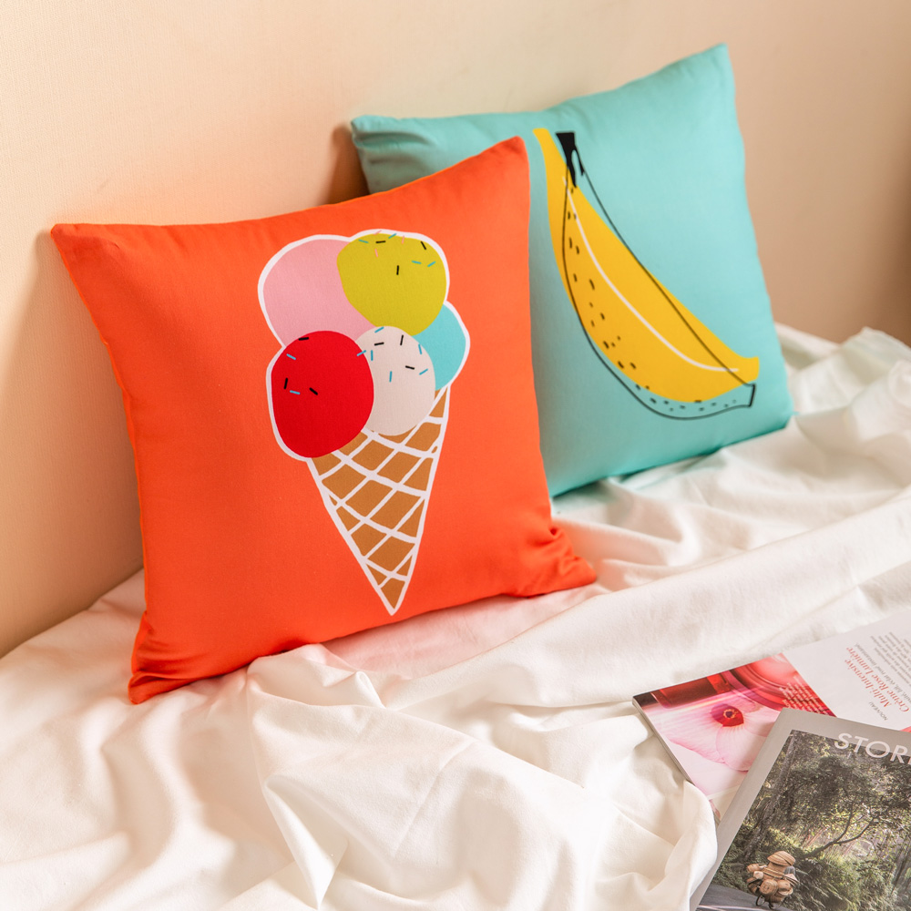 마벨로제 바나나 쿠션 쇼파 쿠션커버 등받이 40x40