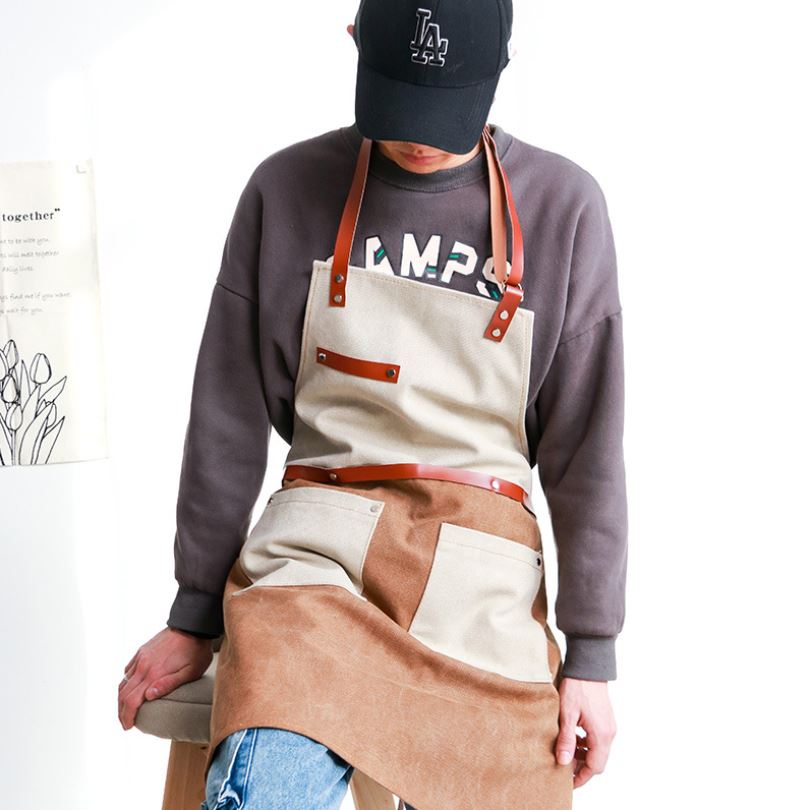 빅사이즈앞치마 데님 캔버스 고급 앞치마