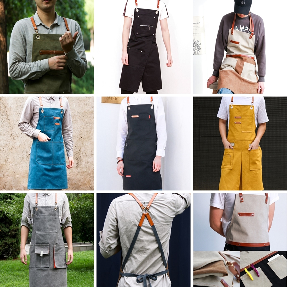 빅사이즈앞치마 데님 캔버스 고급 앞치마