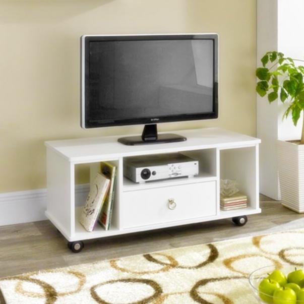 바퀴달린 티브다이 미니거실장 거실티비책장 원룸티비다이 고급 폭좁은 슬림 화이트 월넛