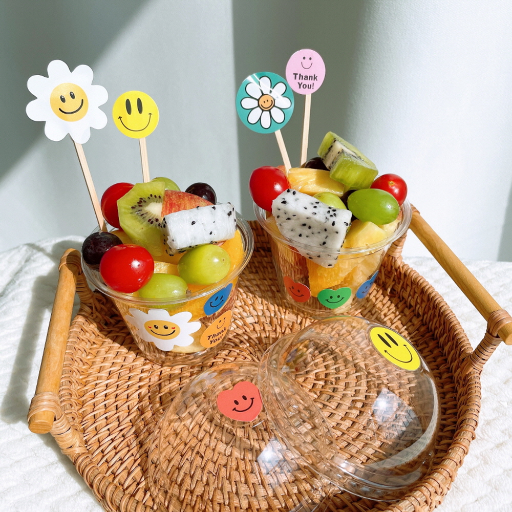 과일컵 용기 20p 쿠키 티라미수 디저트 빙수 떡 포장 용기 255ml - 상세 이미지 3