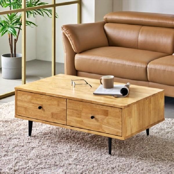 거실용탁자 낮은테이블 고무나무 원목좌탁 서랍테이블 엔틱 쇼파 테이블 티 수납 서랍형