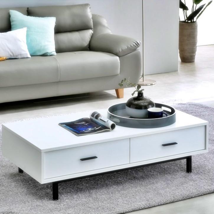 거실용 탁자 엔틱 쇼파 테이블 서랍테이블 낮은테이블 원목좌탁 소파 서랍형 티 수납 화이트
