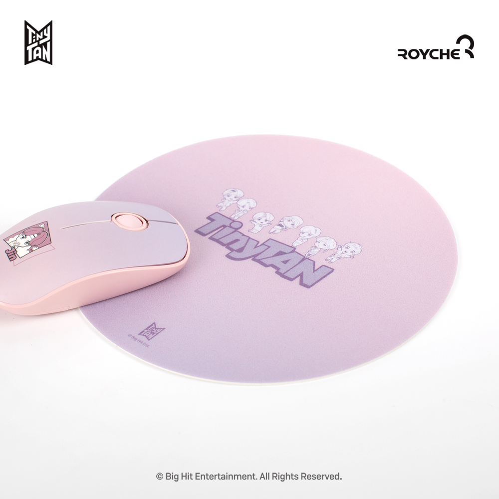 BTS 타이니탄 마우스 단패드 방탄소년단 PC 악세서리 굿즈 핑크 - 상품 이미지