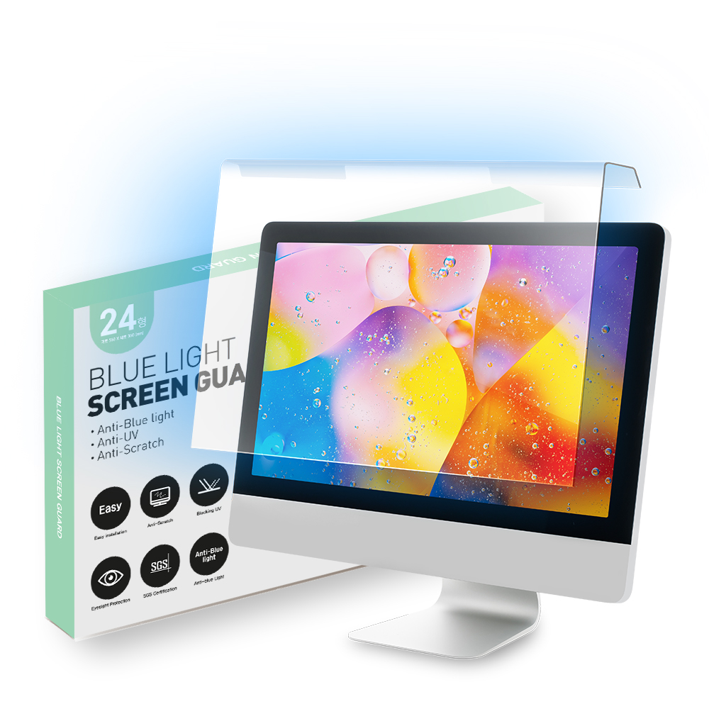 힐링쉴드 모니터 블루라이트필터 블루라이트차단 거치식 보호 필름 61cm - 상품 이미지