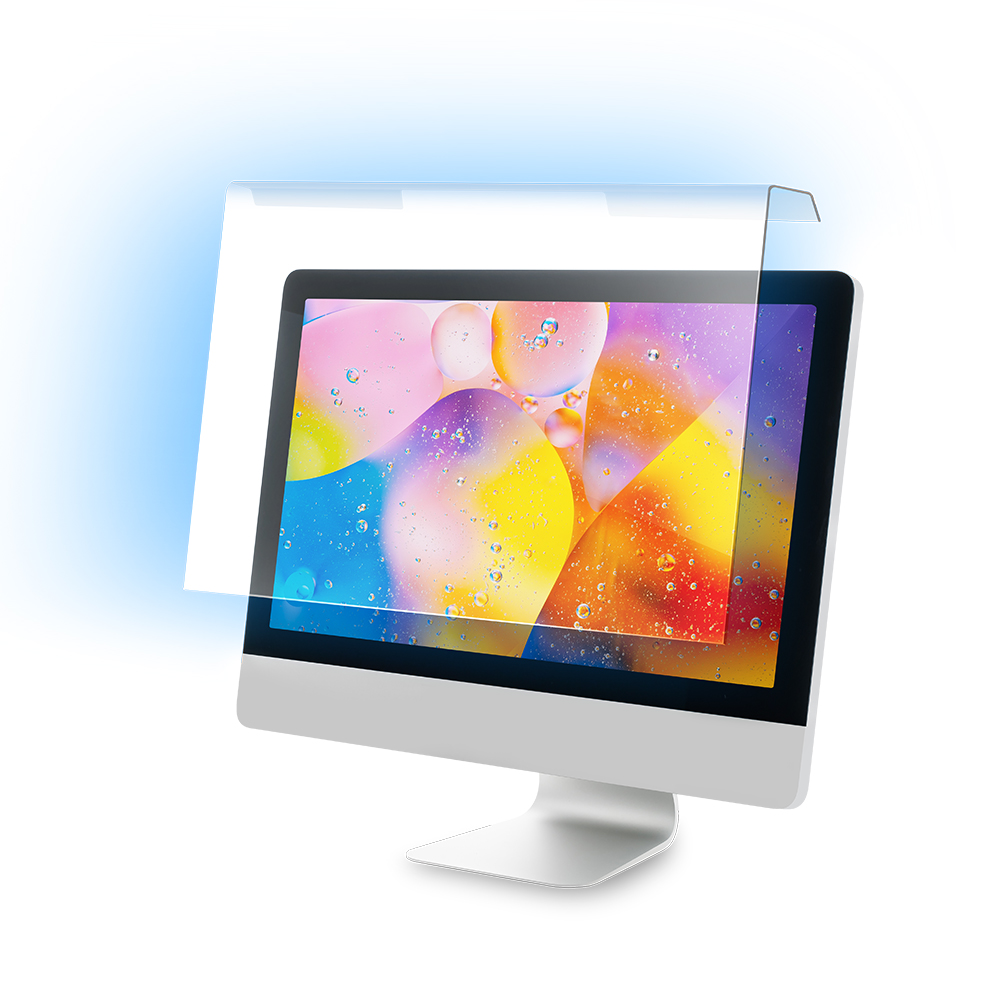 모니터 블루라이트차단 보호 필름 거치식 블루라이트필터 화면보호기 48.3cm 커버클린 - 상품 이미지