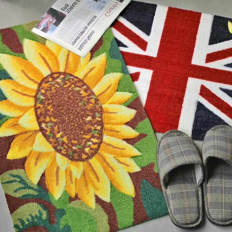유니언 잭 발매트 유니온 영국 국기 얇은 호텔 해바라기 침대 아파트현관발매트 씽크대발판